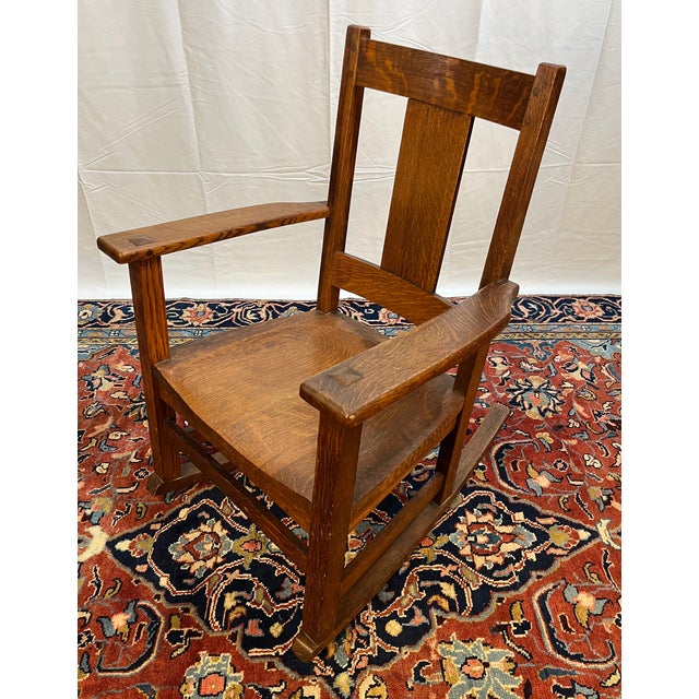 Charles Limbert Early 20th Century Limbert Rocker For Sale - Image 4 of 12