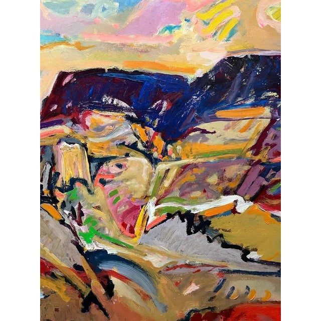 Jean Krille, Landscape 148, Oil on Masonite, 1987 For Sale - Image 9 of 13