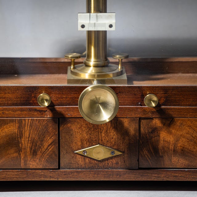 Metal Brass Balance Scale in Wooden Case, 19th Century For Sale - Image 7 of 9