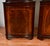 1950s 1950s Georgian Style Mahogany Inlaid Pair of Corner Display Cabinets 2 Keys For Sale - Image 5 of 17