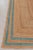 Turquoise Blue Double Border Rectangle Jute Handmade Rug 5'x8' Ft. For Sale - Image 6 of 13