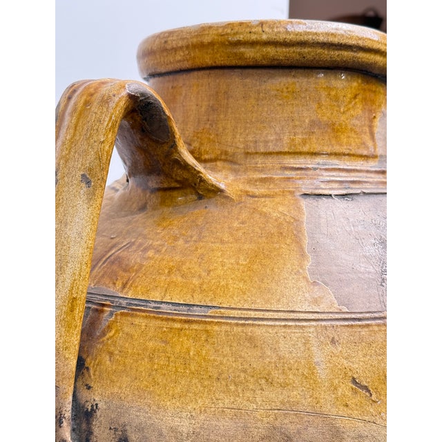 Gray Antique 19th-Century Spanish Olive Jar With Honey Glaze For Sale - Image 8 of 8