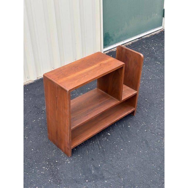 Mid-Century Modern Walnut Bookshelf Magazine Rack, Circa 1960's For Sale - Image 9 of 12