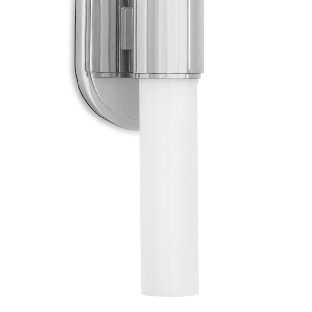 Regina Andrew Dixon Cylindrical Sconce Double, Polished Nickel For Sale - Image 4 of 6