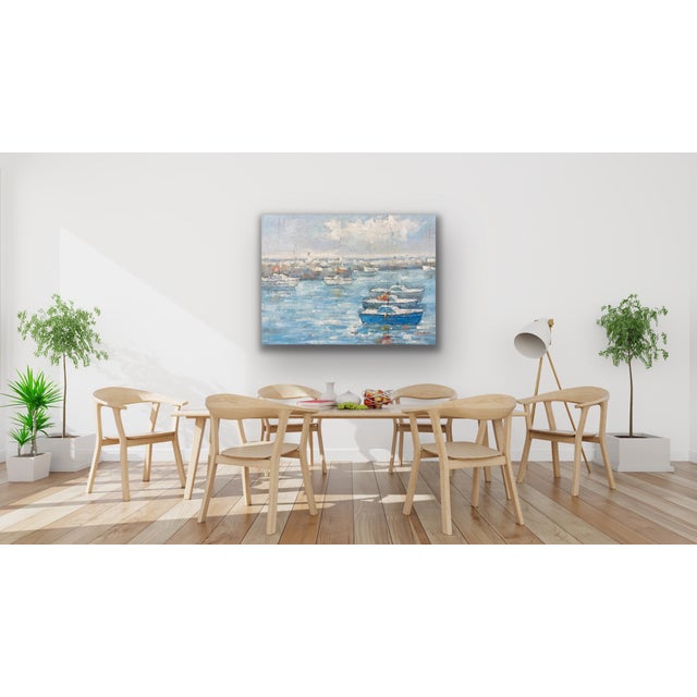 Contemporary Impressionist Style Nautical Oil Painting, 36" X 48" For Sale In Atlanta - Image 6 of 11