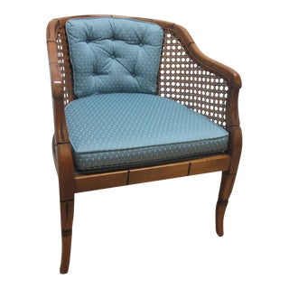 Vintage French Regency Faux Bamboo Chair For Sale