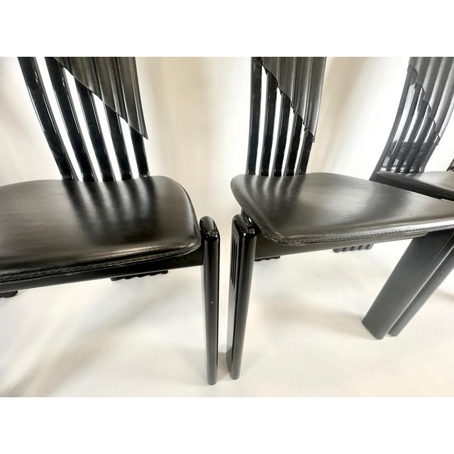 Italian Modern Tripod Chairs from Lübke, 1980s, Set of 4 For Sale - Image 11 of 14