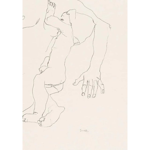 Modern After Egon Schiele, Nude Mother and Child, Collotype Print For Sale - Image 3 of 7