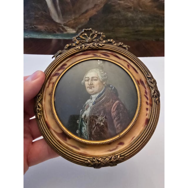 Traditional Antique French Empire Miniature Signed Painting For Sale - Image 3 of 7