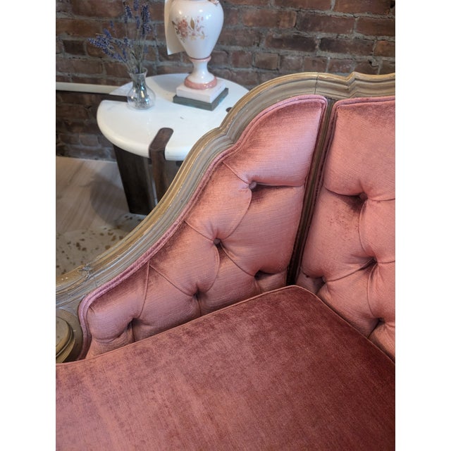 Blush 1940s Vintage French Chaise For Sale - Image 8 of 12