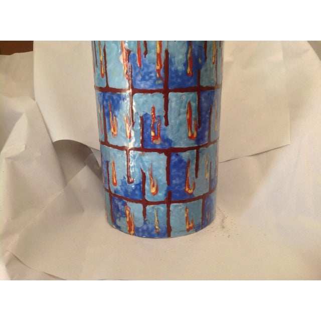 Blue Umbrella Stand, Italy, 1970s For Sale - Image 8 of 10