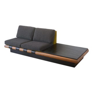 Adrian Pearsall Platform Sofa With Slate End Table For Sale