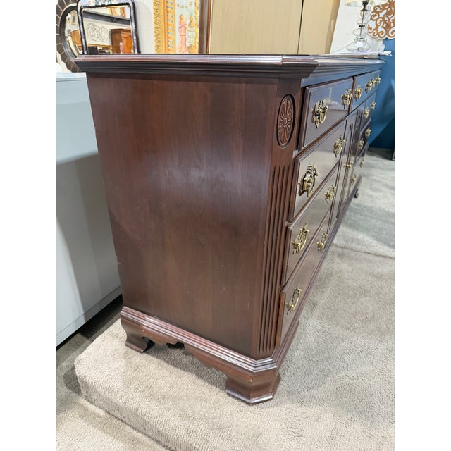 Mid-Century Modern Ethan Allen Cherry Wood Dresser For Sale - Image 3 of 8