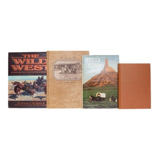 Vintage Wild West Coffee Table Book Set- 4 Pieces For Sale