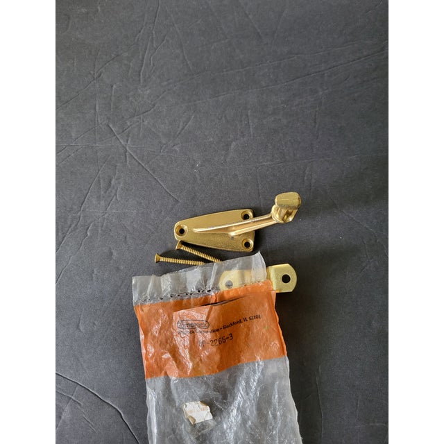 Brass 1980s Solid Brass Kickdown Door Stopper For Sale - Image 8 of 8