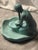 Cerulean Van Briggle Pottery Vintage Ming Blue Native American Indian Girl Grinding Corn Maize For Sale - Image 8 of 12