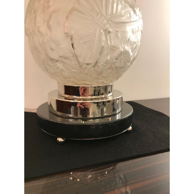 Metal French Art Deco Table Lamps With Butterfly Motif - a Pair For Sale - Image 7 of 12