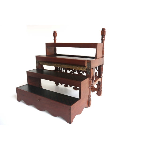 Antique French Gothic Revival Wood Hall Bench, 1880s For Sale - Image 14 of 18