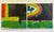 A vibrant abstract diptych painting titled "Terrestrial Wanderings #4", composed of gestural shapes and color blocking, by...