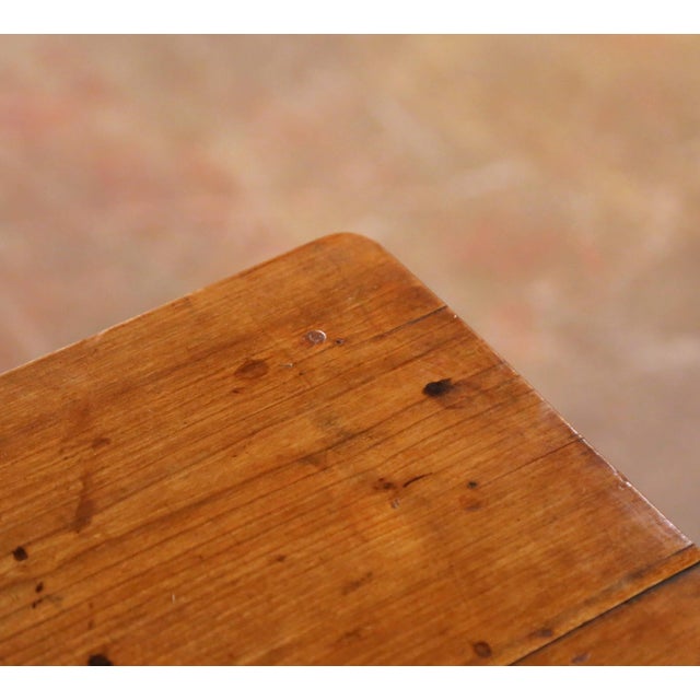 19th Century French Louis Philippe Wild Cherry Side Table or Writing Desk For Sale In Dallas - Image 6 of 9