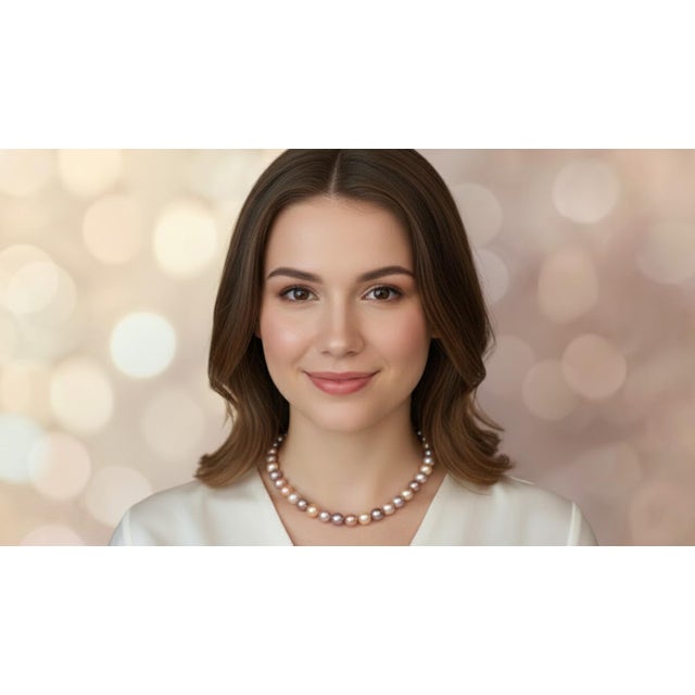 Genuine Freshwater Edison Pearl Necklace With 14k Gold Clasp For Sale - Image 11 of 11