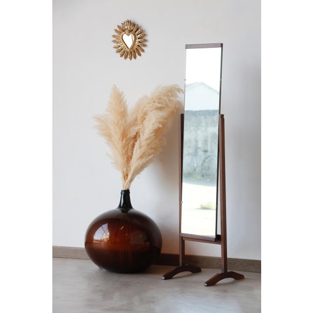 Vintage Cheval Mirror in Wood, 1960s For Sale - Image 6 of 11