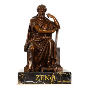 Antique French Bronze Sculpture of Philosopher “Zeno of Elea” by Eugene Laurent