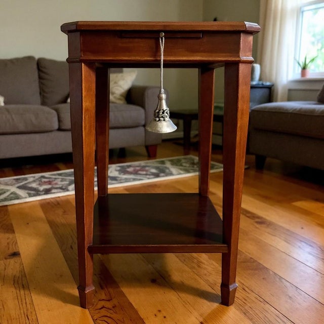 1987 Altavista Lane Chippendale Style Mahogany Note/DrinksTable Pullout Tray For Sale In Palm Springs - Image 6 of 11