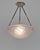 David Gueron Degue Degue French Art Deco Pendant Light 1930s - Rose Pink Frosted Glass and Nickeled Bronze For Sale - Image 4 of 11