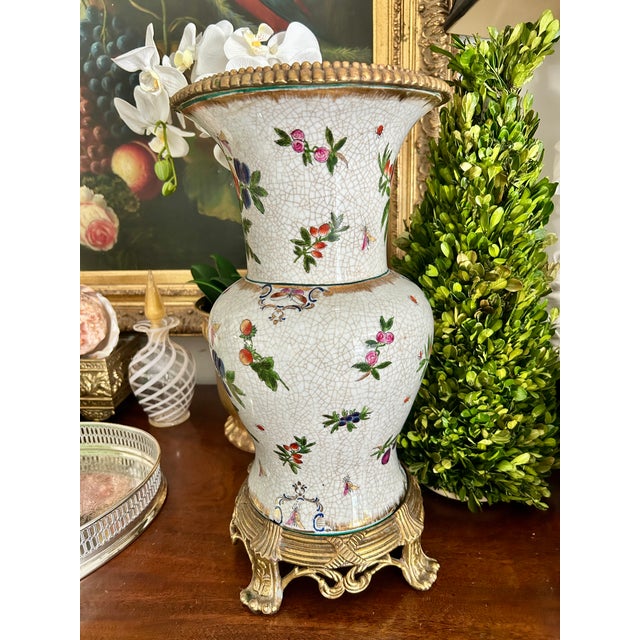 Late 20th Century Vintage United Wilson Porcelain Vase on Stand For Sale - Image 5 of 9