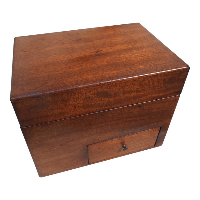 Mid-Century Mahogany Tantalus Set- 6 Pieces For Sale