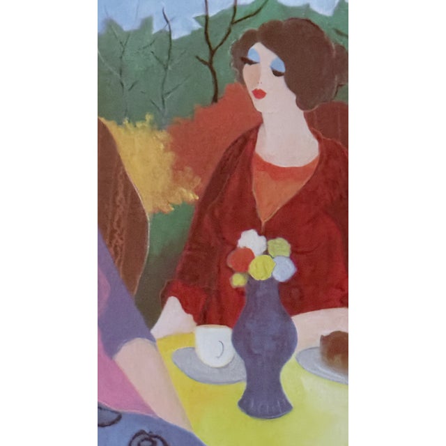 Figurative Contemporary Seriolithograph in Color on Paper Morning Social Figurative Interior Scene by Itzchak Tarkay For Sale - Image 3 of 11