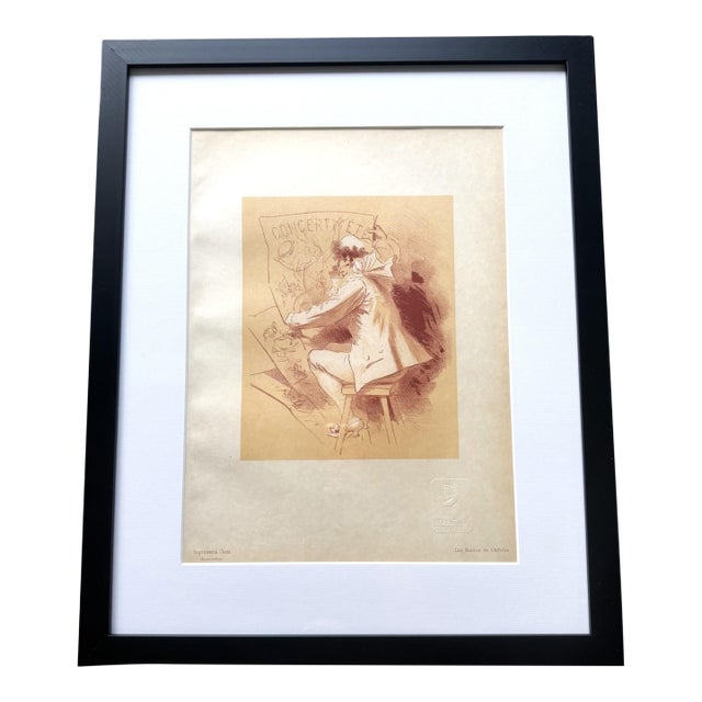 Jules Chéret “Concert D’Été,” 1896 — Special Plate Lithograph on Japan Paper, Framed For Sale