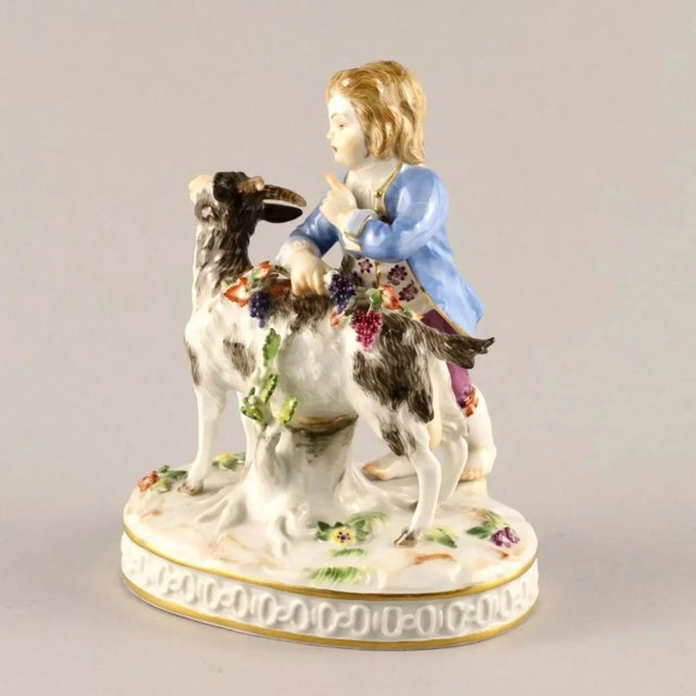 Rococo Boy with a Goat from Meissen For Sale - Image 3 of 6
