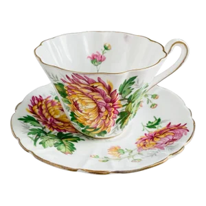 Vintage Gladstone Bone China Teacup and Saucer Set, 1960