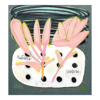 Large Oversized Green Original Artwork on Canvas by Sarah Svetlana: She Preferred the Darkside For Sale