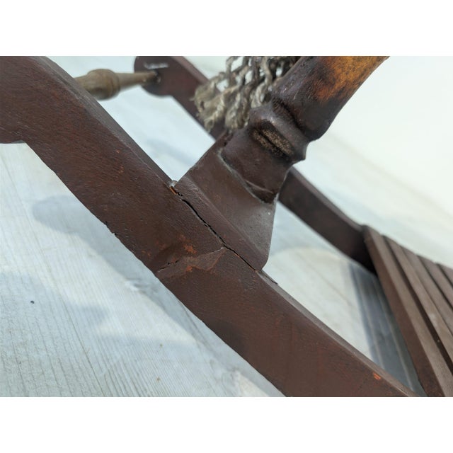 Antique Wooden Rocking Horse, 1920s For Sale - Image 12 of 16