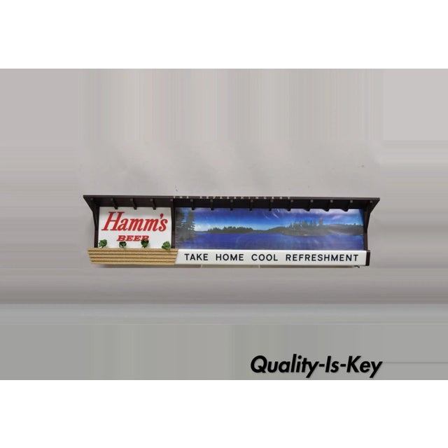Large 77" Vintage Hamm's Beer Lakeside Plastics Advertising Hanging Lighted Sign For Sale - Image 13 of 13