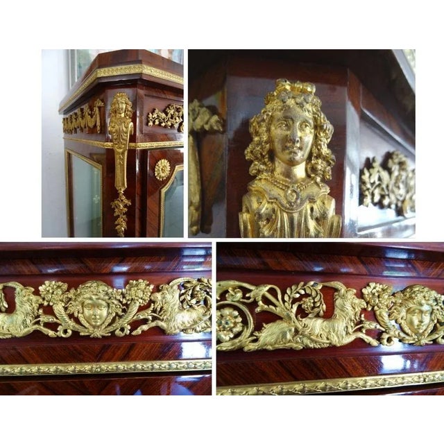 Vitrine Antique French Empire vitrine, 1st half 19th cnt., rosewood, walnut, gilded bronze, 161.5x70x36 cm