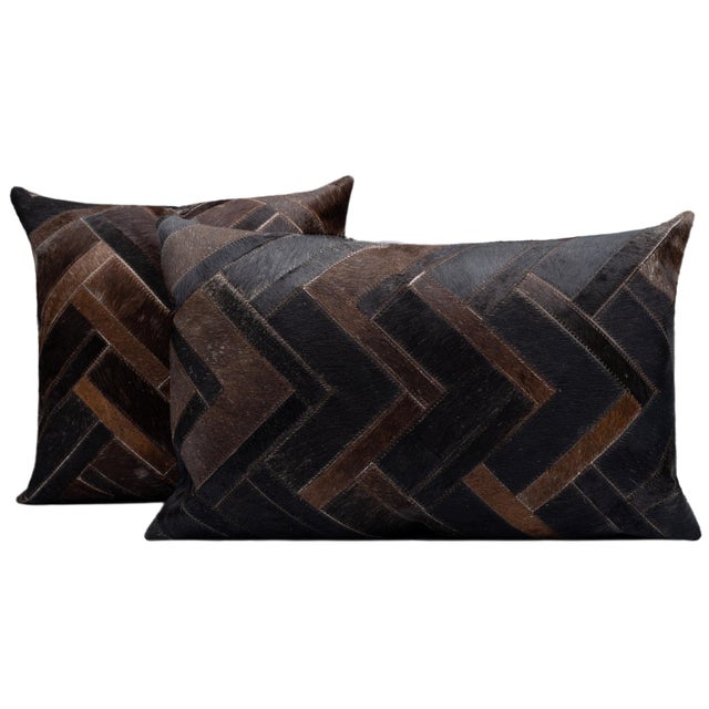 Transform your living space into a cozy, rustic oasis with our genuine cowhide leather decorative throw pillows. Expertly...