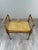 Brown 20th Century Carved Wooden Bench with Caning For Sale - Image 8 of 9