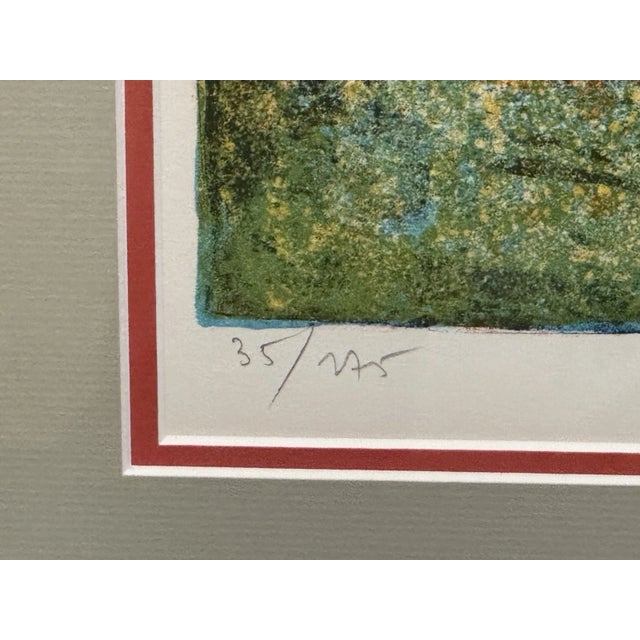 Abstract Hoi Lebadang (1921-2015) - "Docked Boats 5" - Rare Signed Lithograph 35/275 For Sale - Image 3 of 6