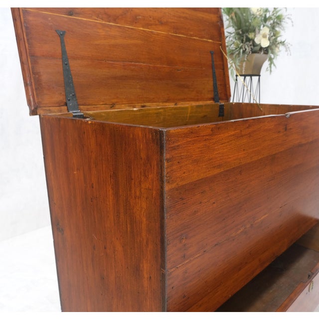 Solid Cherry Bottom Dovetails Drawer Brass Hardware Hope Chest Cabinet Patina For Sale - Image 12 of 12