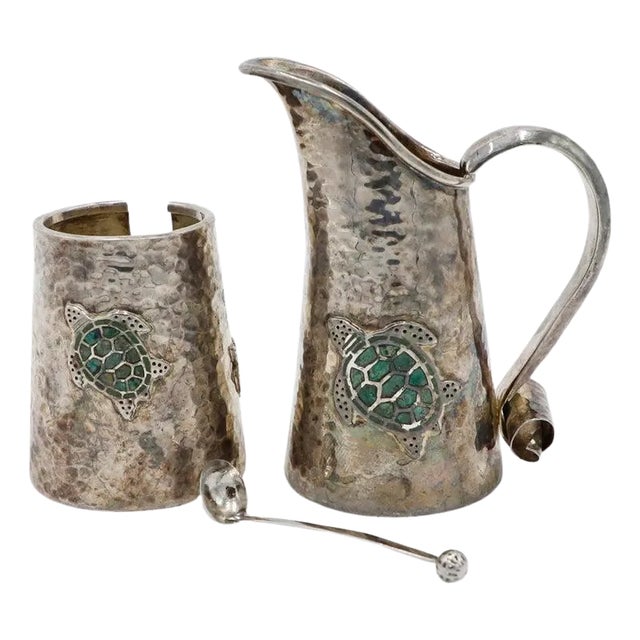 Tea pot and sugar jar silver plated - Set of 2 For Sale