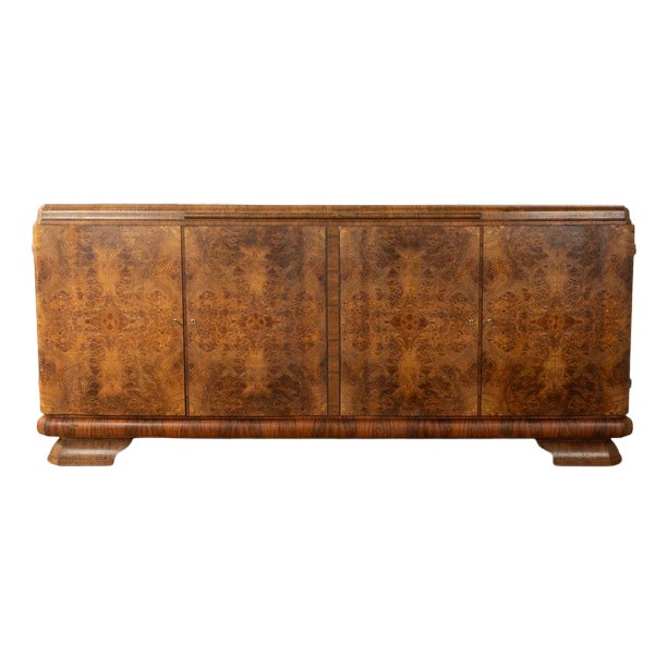 Art Deco Sideboard in Solid Wood For Sale