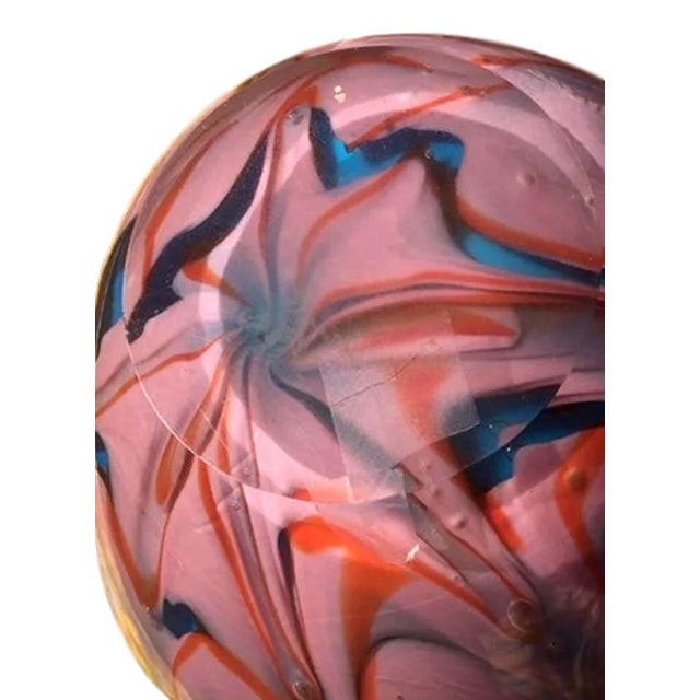 Hollywood Regency Late 20th Century Hand Blown Murano Style Eclectic Glass Art Vase For Sale - Image 3 of 8