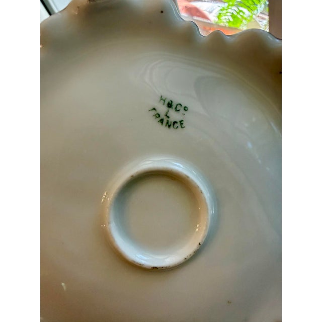 Haviland & Co. Antique Haviland & Co. Limoges Hand-Painted Thistle Chocolate Pot (C. 1888–1896) For Sale - Image 4 of 7