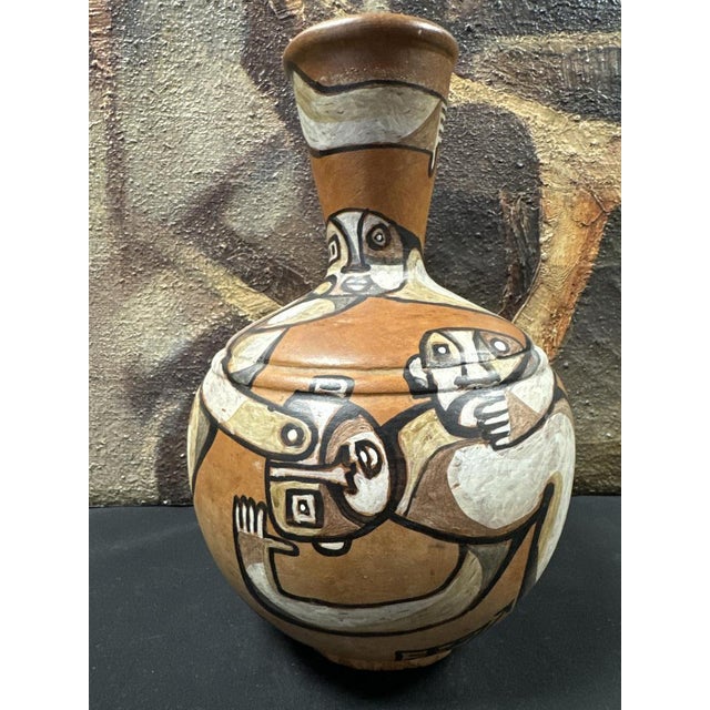 Ceramic Art Brut Ceramic Vase by Odile Mandrette For Sale - Image 7 of 8