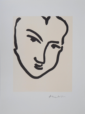 Henri Matisse, Nadia au visage penché, Lithograph