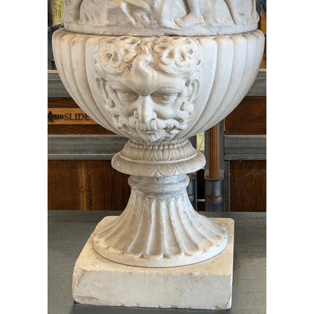 19th Century Antique Italian Marble Bacchanalian Urns Pair For Sale - Image 16 of 18